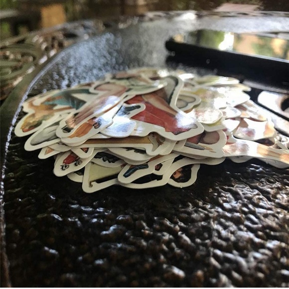 Vintage Sexy Pin Up Girl 12 Vinyl Stickers - Mystery Bundle - Picture 4 of 5